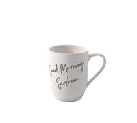 Villeroy & Boch - Taza grande con asa Statement, Good Morning Sunshine, 280 ml, porcelana Premium, blanco