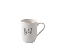 Villeroy & Boch - Taza grande con asa Statement, I am Amazing Not Perfect, 280 ml, porcelana Premium, blanco