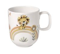 Villeroy & Boch - Boho kids Roar like a lion Taza grande para niños con asa, Taza para niños, Taza de porcelana, Vajilla infantil, Aptos para lavavajillas, Aptos para microondas, Multicolor