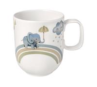 Villeroy & Boch - Boho kids Walk like an elephant Taza grande para niños con asa, Taza para niños, Taza de porcelana, Vajilla infantil, Aptos para lavavajillas, Aptos para microondas, Multicolor