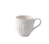Villeroy & Boch - Toy’s Delight Royal Classic vaso con asa, taza grande con relieves, porcelana Premium, 0,5 l, blanco