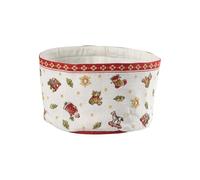 Villeroy & Boch Toy's Delight Cesta de tapiz para pan Bolsa de pan de algodón y poliéster, puede lavarse a máquina hasta 40 °C, rojo/varios colores, 15 x 23 cm