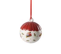 Villeroy & Boch Toy's Delight Decoration Adorno de Navidad Bola, Porcelana, Rojo/Blanco/Dorado