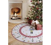 Villeroy & Boch Toy's Delight Edición Limitada Nutcracker - Alfombra Redonda para árbol de Navidad, decoración de árbol de Navidad, Color Crema Rojo, diámetro 160 cm