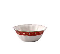 Villeroy & Boch - Toy's Delight Ensaladera/ Fuente de Servir Rojo y Blanco, Apto para Microondas, Plato Hondo Navidad, Decoración Navidad, Navidad Mesa, Bol, Cuenco, Vajilla, Premium Porcelain