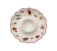 Villeroy & Boch , Toy's Delight Huevera Rojo y Blanco, Apto Para Microondas, Navidad, Decoración, Vajilla, Premium Porcelain