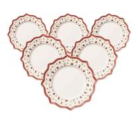Villeroy & Boch Toy's Delight - Juego de 6 platos llanos (28 cm, porcelana), color blanco