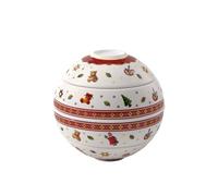 Villeroy & Boch - Toy's Delight La petite Boule, vajilla de porcelana, vajilla de Navidad, set de cuencos, 5 piezas. Set de servicio, 14 cm Ø, apto para lavavajillas y microondas, multicolor