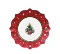 Villeroy & Boch Toy's Delight Plato De Desayuno Rojo 24 Cm Vajilla Navideña