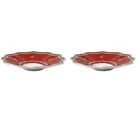 Villeroy & Boch Toy's Delight Plato para Taza de café con Leche, 19 cm, Porcelana Premium, Rojo (Paquete de 2)