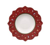 Villeroy & Boch Toy's Delight Plato Sopero Rojo 26 CM Vajilla Navidad