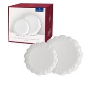 Villeroy & Boch - Toy's Delight Royal Classic set de platos de 8 piezas, platos de desayuno, platos llanos, porcelana de primera calidad, apta para lavavajillas y microondas, de color blanco