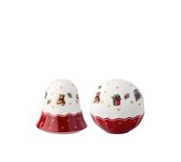 Villeroy & Boch - Toy's Delight, Set salero y pimentero, Multicolor, Apto para microondas, decoración navideña, vajilla de Navidad, Porcelana Premium