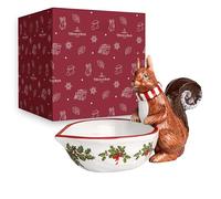 Villeroy & Boch - Toy's Fantasy cuenco con decoración de ardillas, cuenco de porcelana, para Navidad, multicolor con decoración navideña