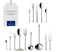 Villeroy & Boch Udine Cubertería, Para hasta 12 personas, 113 piezas, Acero inoxidable, apto para lavavajillas