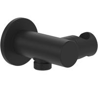 Villeroy & Boch Universal Showers conector angular con soporte negro TVC000462000K5