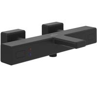 Villeroy & Boch Universal Taps & Fittings - Termostato para bañera con protección antiquemaduras y bloqueo de seguridad a 38°, grifo mezclador para bañera, cuadrado, color negro mate