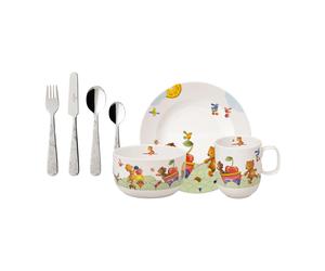 Villeroy & Boch Vajilla infantil y cubiertos Hungry as a Bear 7 piezas