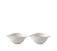 Villeroy & Boch Vapiano Ensaladera/ Fuente De Servir Juego De 2 Blanco, Apto Para Lavavajillas, Apto Para Microondas, Juego Cuencos, Cuencos Blancos, Bol Blanco, Premium Porcelain