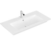 Villeroy & Boch Venticello lavabo 100x50 cm rectangular clásico-para mueble-con encimera blanco mate 4104ALRW