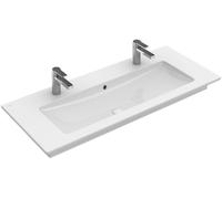 Lavabo de armario Venticello de Villeroy & Boch, 2 agujeros para grifo, con rebosadero, 1200x500mm, 4104CKR1, Color: Cerámica Blanca
