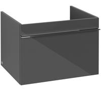 Villeroy & Boch Venticello Módulo de lavabo, 603x420x502mm, A93301FP, Color: Gris brillante, mango: cromado brillante