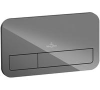 Villeroy & Boch ViConnect, Placa de accionamiento del WC 200G, 2 cisternas, 922400, Color: Vidrio Gris Brillante - 922400RA
