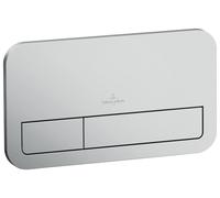 Villeroy & Boch ViConnect placa de accionamiento de inodoro, doble descarga, 253x145x10mm, 92249069, Color: Cromo noble mate