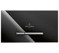 Villeroy & Boch ViConnect, Placa de accionamiento del WC 300G, 2 cisternas, 922160RB, Color: Vidrio Negro Brillante