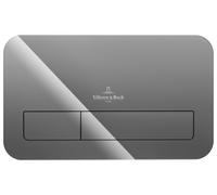 Villeroy & Boch ViConnect, Placa de accionamiento del WC 200G, 2 cisternas, 922400, Color: Vidrio Gris Brillante - 922400RA
