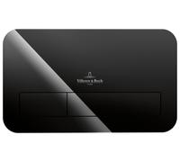 Villeroy & Boch ViConnect placa de accionamiento de inodoro, doble descarga, 269x161x13mm, 922400RB, Color: Vidrio Negro Brillante