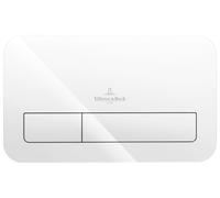 Villeroy & Boch ViConnect placa de accionamiento de inodoro, doble descarga, 269x161x13mm, 922400RE, Color: Vidrio Blanco Brillante