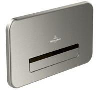 Villeroy & Boch ViConnect placa de accionamiento de inodoro electrónica, con iluminación, doble descarga, 269x161x13mm, 922311LC, Color: acero inoxidable