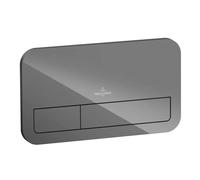 Villeroy & Boch ViConnect placa de accionamiento de inodoro, doble descarga, 269x161x13mm, 922400RA, Color: Vidrio Gris Brillante
