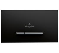 Villeroy & Boch ViConnect, Placa de accionamiento del WC 300S, 2 cisternas, 922169, Color: Negro Mate - 922169AN