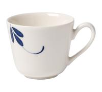Villeroy & Boch Vieux Luxembourg Brindille Taza de expreso, 100 ml, Altura 6 cm, Porcelana Premium, Blanco/Azul