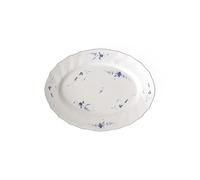 Villeroy & Boch Vieux Luxembourg Fuente Ovalada, 36 cm, Porcelana Premium, Blanco/Azul