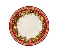 Villeroy & Boch Winter Bakery Delight 1486122621 Plato Llano, Porcelana, Rojo, 26.2x26.2x5.5 cm