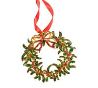 Villeroy & Boch Winter Collage Accessoires Colgante de Metal con Motivo de Corona navideña, 12 cm