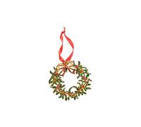 Villeroy & Boch Winter Collage Accessoires Colgante de Metal con Motivo de Corona navideña, 12 cm