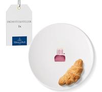 Villeroy & Boch - With Love plato de desayuno Happy Birthday 21x21x2,5cm, porcelana premium, regalo, plato pequeño, plato para tarta, ensalada o postre, apto para lavavajillas y microondas