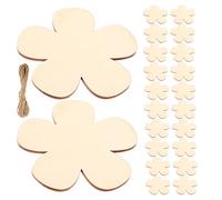 VILLFUL 1 juego Cortes de Madera para Manualidades DIY Rodajas de Flores de Madera Naturales para Decoraciones de Fiestas y Proyectos