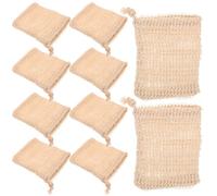 VILLFUL 10 piezas Jabón de Malla de Algodón y Lino para Baño Redes Espumantes Colgantes para Exfoliación y Masaje Secado Rápido y Cuidado Piel