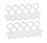 VILLFUL 10 piezas Llaveros Sublimación Colgantes Artesanales de Tablero MDF para Transferencia de Calor Doble Cara Decoración Personalizada y Manualidades