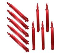 VILLFUL 10 Piezas Palos Inflables Ruidosos para Fiestas Deportivos Varillas de Animación Color Rojo para Cumpleaños y Actividades Infantiles