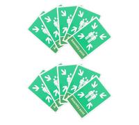 VILLFUL 10 piezas Pegatinas Señal Punto Ensamblaje Emergencia Autoadhesivas Alta Visibilidad para Oficina Bar Parque y Jardín Seguridad Incendios