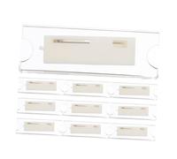 VILLFUL 10 piezas Portatarjetas Acrílicos Transparentes con Pinza Lateral Unidades para Tarjetas de Estudiantes Identificaciones de Oficina y Placas de Empleado