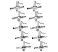 VILLFUL 10 Piezas Válvula Reguladora de Aire Unidireccional para Acuario, Acero Inoxidable, Doble Salida, Pack de 10 Piezas, Control de Flujo para Bomba de Oxígeno en Peceras, Accesorios