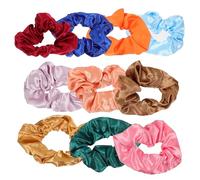VILLFUL 10 Unidades de Anillos Cabello de Terciopelo Liso Colores Sólidos Coleteros Elásticos Suaves y Resistentes para Mujeres y Niñas Accesorios Cabello Ideales para Uso Diario y