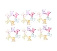 VILLFUL 100 Piezas Cuentas Acrílicas de Oso Coloridas para Hacer Joyas Diy Cuentas Espaciadoras para Pulseras y Collares Manualidades Decoración de Joyería